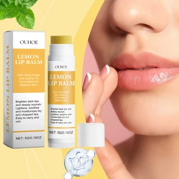 Lemon Ginger Lip Balm Turmeric Dark Melanin Remove Mask Gloss Oil Exfoliating Clean Improve Dullness Moisturizer Lip Balm Care 1