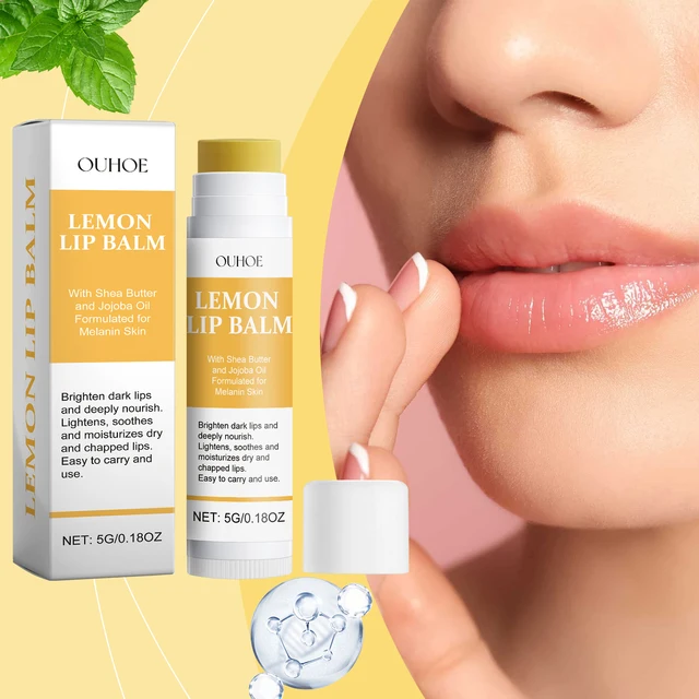 Lemon Ginger Lip Balm Turmeric Dark Melanin Remove Mask Gloss Oil Exfoliating Clean Improve Dullness Moisturizer Lip Balm Care 1
