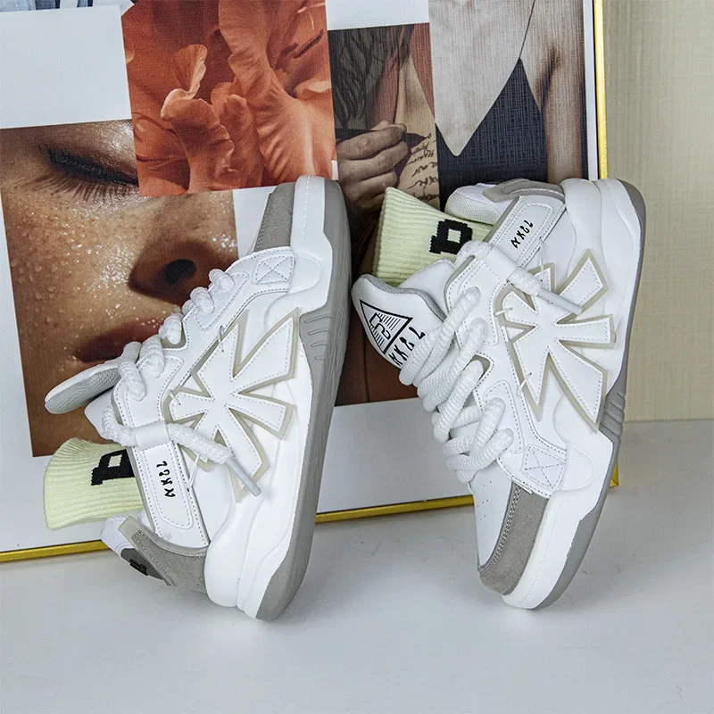 2024 Spring and Autumn Men's Thick Sole Elevated Casual Sports Shoes Fashion Breathable and Durable Running Shoes sneakers men 5