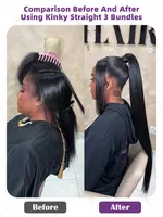 Brazilian 30 40 Inch Raw Virgin Unprocessed 100% Human Hair Extensions Bone Straight  3 4 Bundles Double Weft Bulk Braiding Hair 5