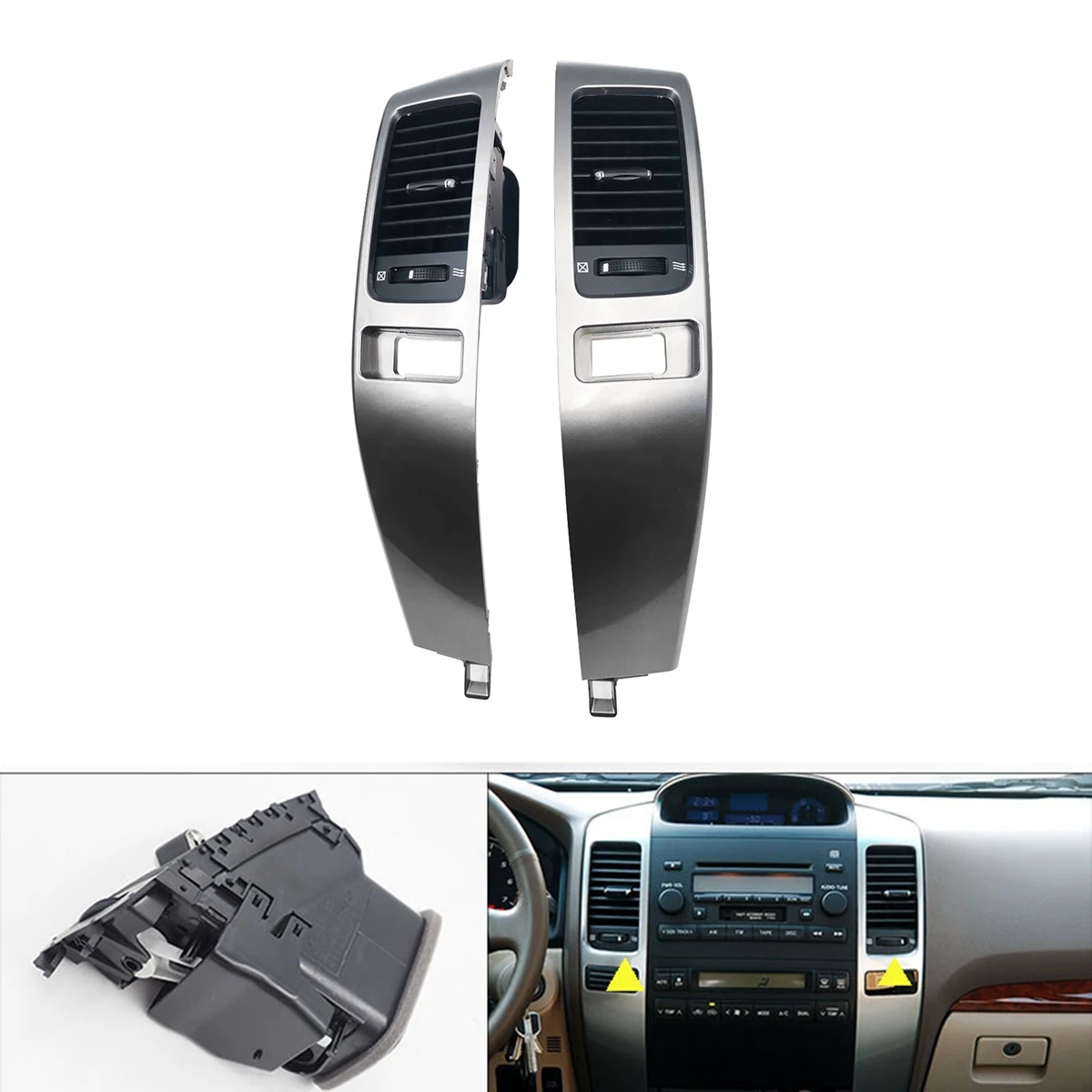 Air Conditioning Outlet Cover Car Air Vent Dashboard Air Vent Sensor Panel For Toyota Land Cruiser Prado 120 FJ120 2003-2009 Accessories