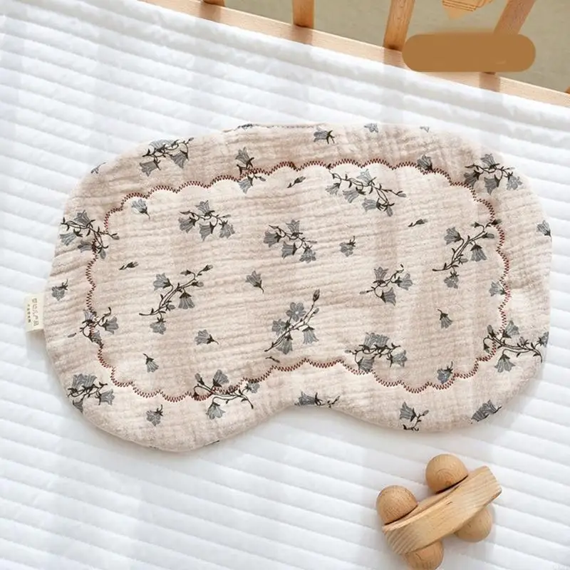 QX2D Cotton Crib Pad Baby Bed Cushion/Soft and Breathable Blanket/Toddler Printed Pillow for Infant Boys Girls