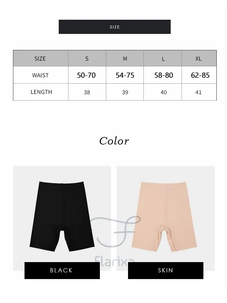Flarixa Nahtlose Shorts mit hoher Taille für Frauen, Bauchkontrolle, Hip-Lift, Eisseide, Sicherheitshose, Unterwäsche, Boyshorts, Boxer – Detail 6
