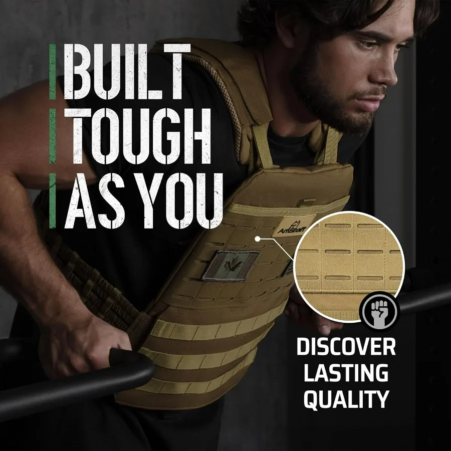 Amstaff Tactical Weighted Vest for Fitness Workouts Adjustable Weight Vest with Versatile Wearable Design Ideal for Strength Tr