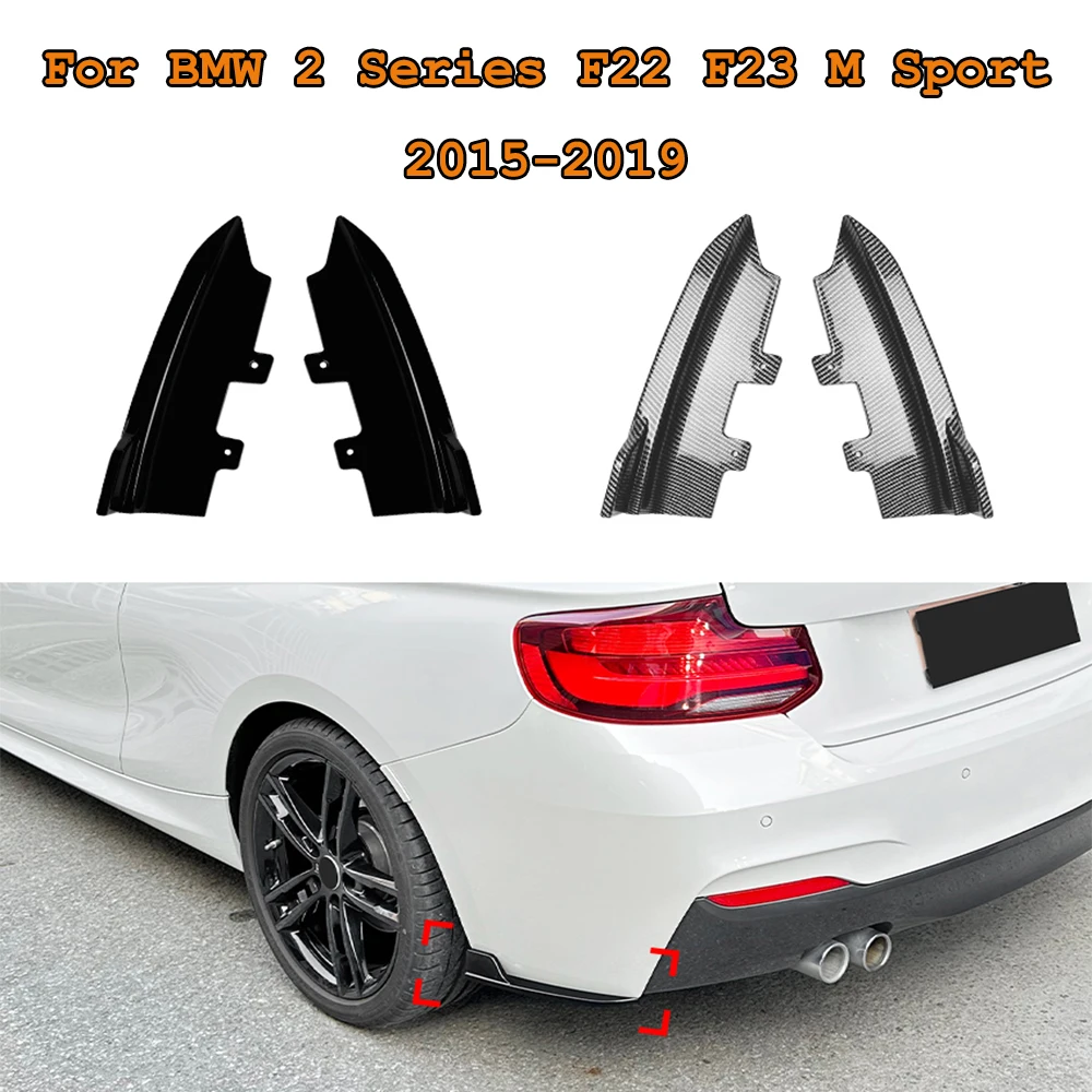 

For BMW 2 Series F22 F23 M Sport 2015-2019 Cars Body Kits Carbon Fiber ABS Car Rear Bumper Lip Side Diffuser Spoiler Splitter