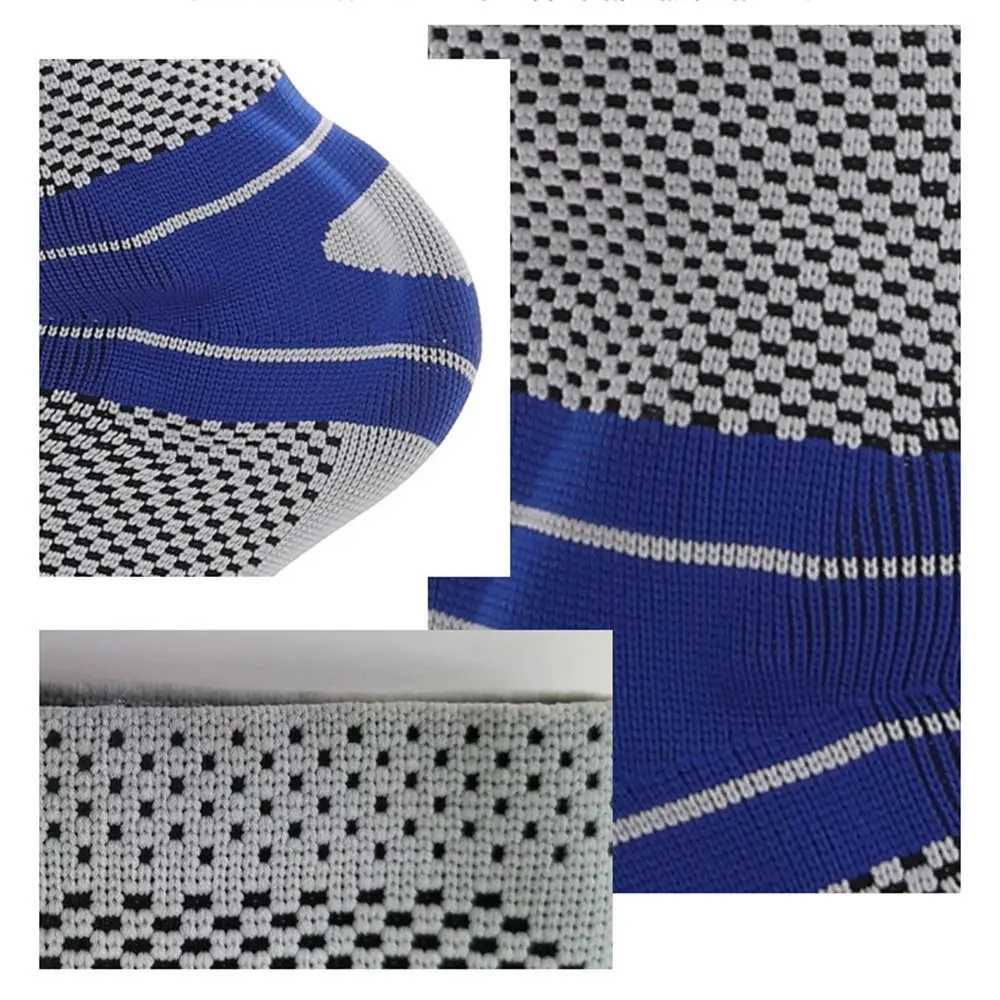 Gestrickte Sport-Knöchelbandage, leichte, atmungsaktive Knöchelstützmanschette, rutschfeste, elastische Knöchel-Kompressionssocke aus Silikon zum Laufen – Detail 2