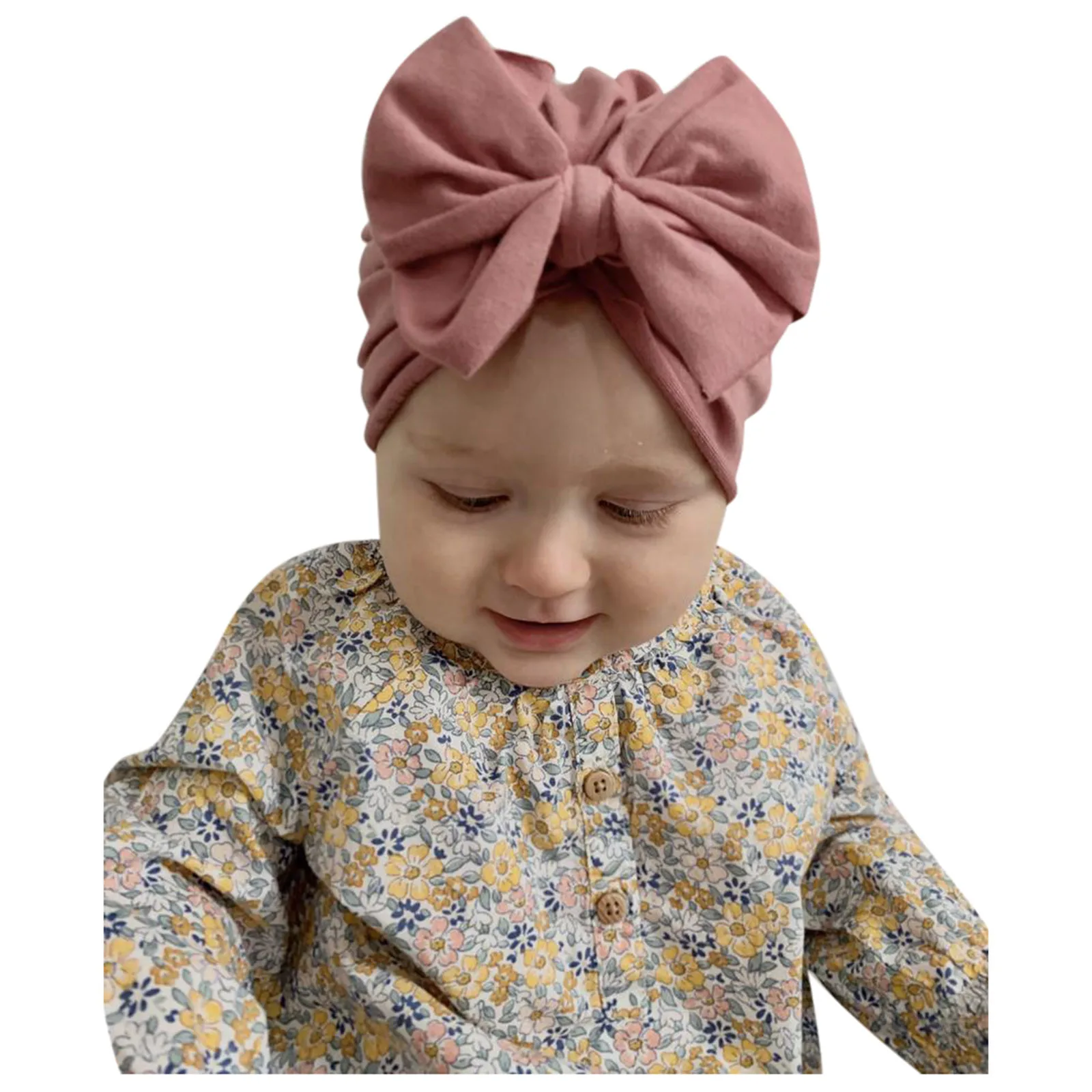 Hats Sets Headwear Toddler Girls Bow Boys Hat Solid Kids Knotted Accessories Baby Baby Care Boy Hats Infant