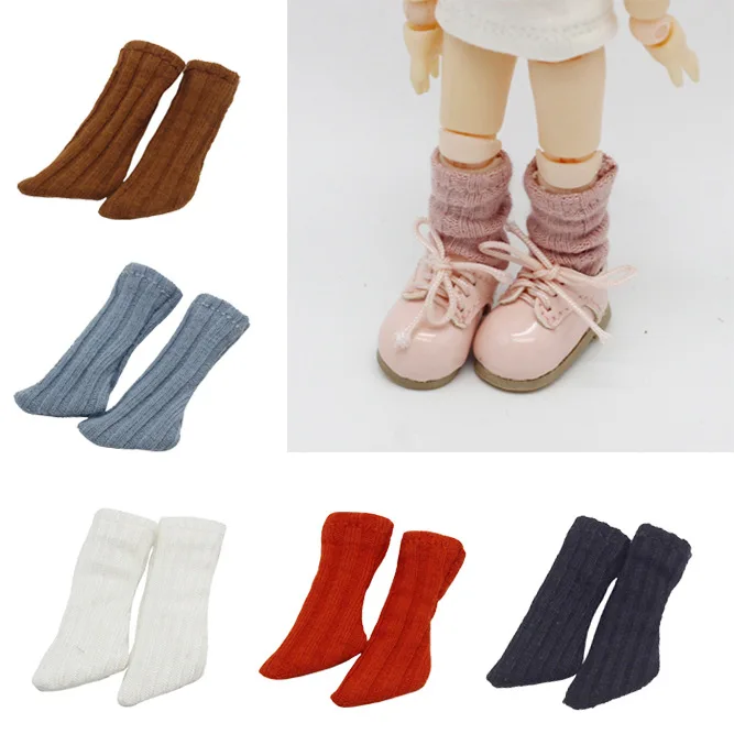 

Ob11 GSC Doll Clothes Kawaii Socks Pure Color BJD 1/8 1/12 Toys Accessories Freeshipping Items Birthday Gifts