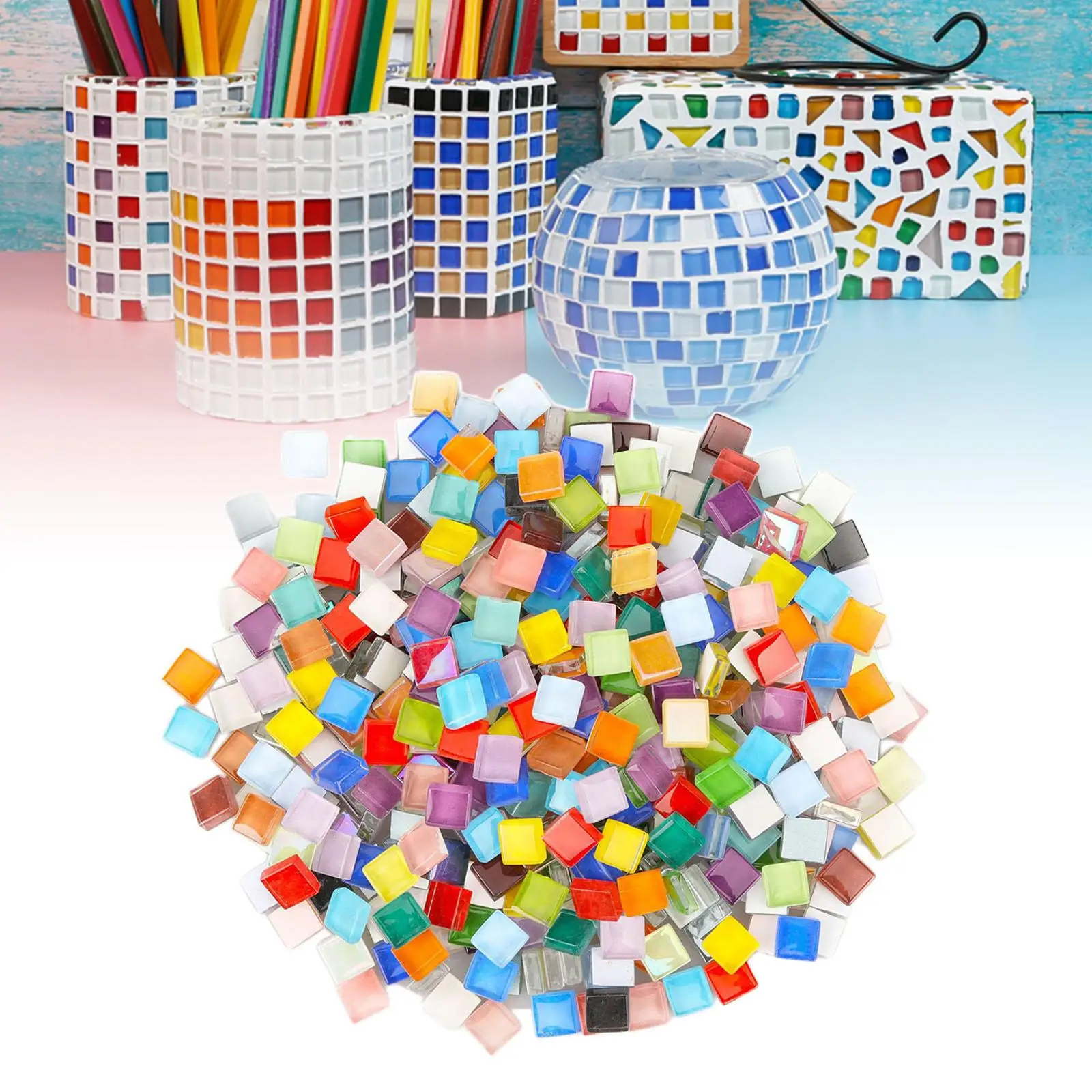 Crystal Glass Mosaic Tiles Glitter Assorted x10x4mm Gifts DIY Material 1kg 1000G Mixed Decor