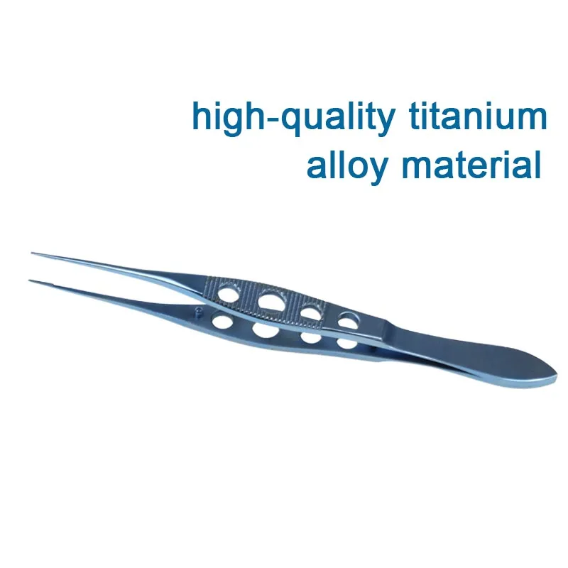 

Titanium Alloy Straight Toothed Forcep Microsurgical Forceps Tweezers Ophthalmic Instrument 1pcs