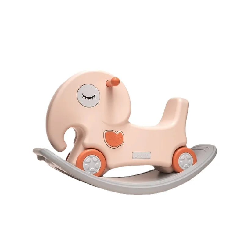 Safety Non-slip Small Horse 2 In 1 Children's Rocking Horse Yo-yo Car Comfort Baby Anti-fall Dual-purpose Baby Rocking Chairs