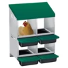 Multi-Compartment Metal Chicken Nesting Box With Automatic Roll-Out Egg Collection