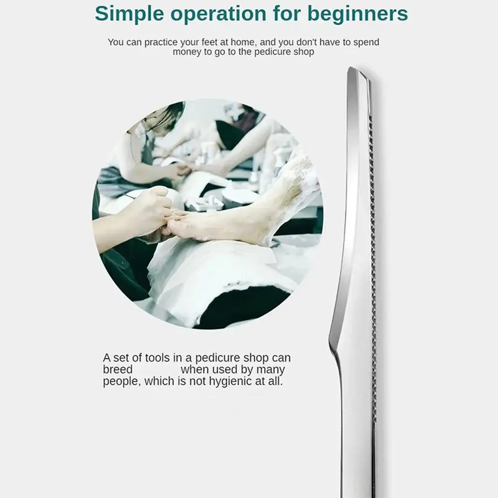 Foot Scraper Toe Nail Feet Pedicure Knife Dead Skin Manicure Heel Remover File Steel Scraper Tools Pedicure 1Pc E2T4