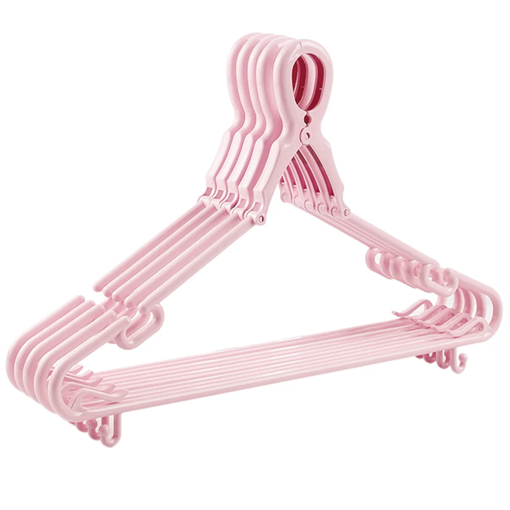 

5 Pcs Windproof Clothes Hanger Baby Hangers Multipurpose Plastic Home Heavy Duty T-shirt Drying Rack Vest Socks Shirts