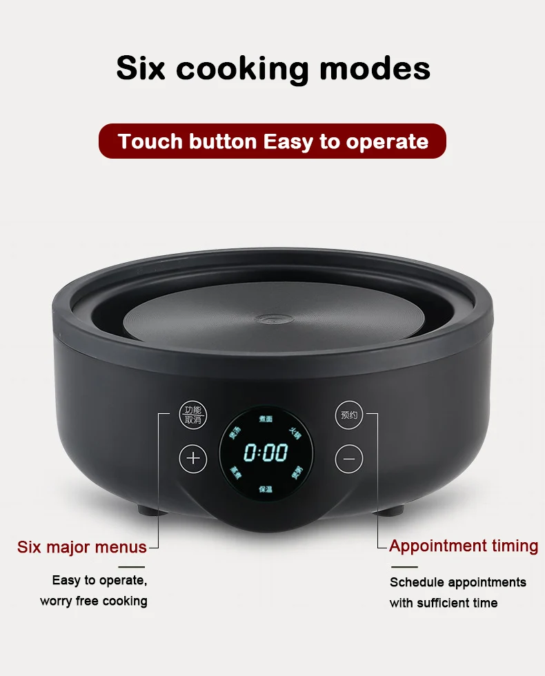 Description Picture 4 of item110V Electric Split Cooking Pot 1.8L Foldable Multicooker Frying Pan Hotpot Steamer Rice Cooker Soup Maker Water Boiler Travel