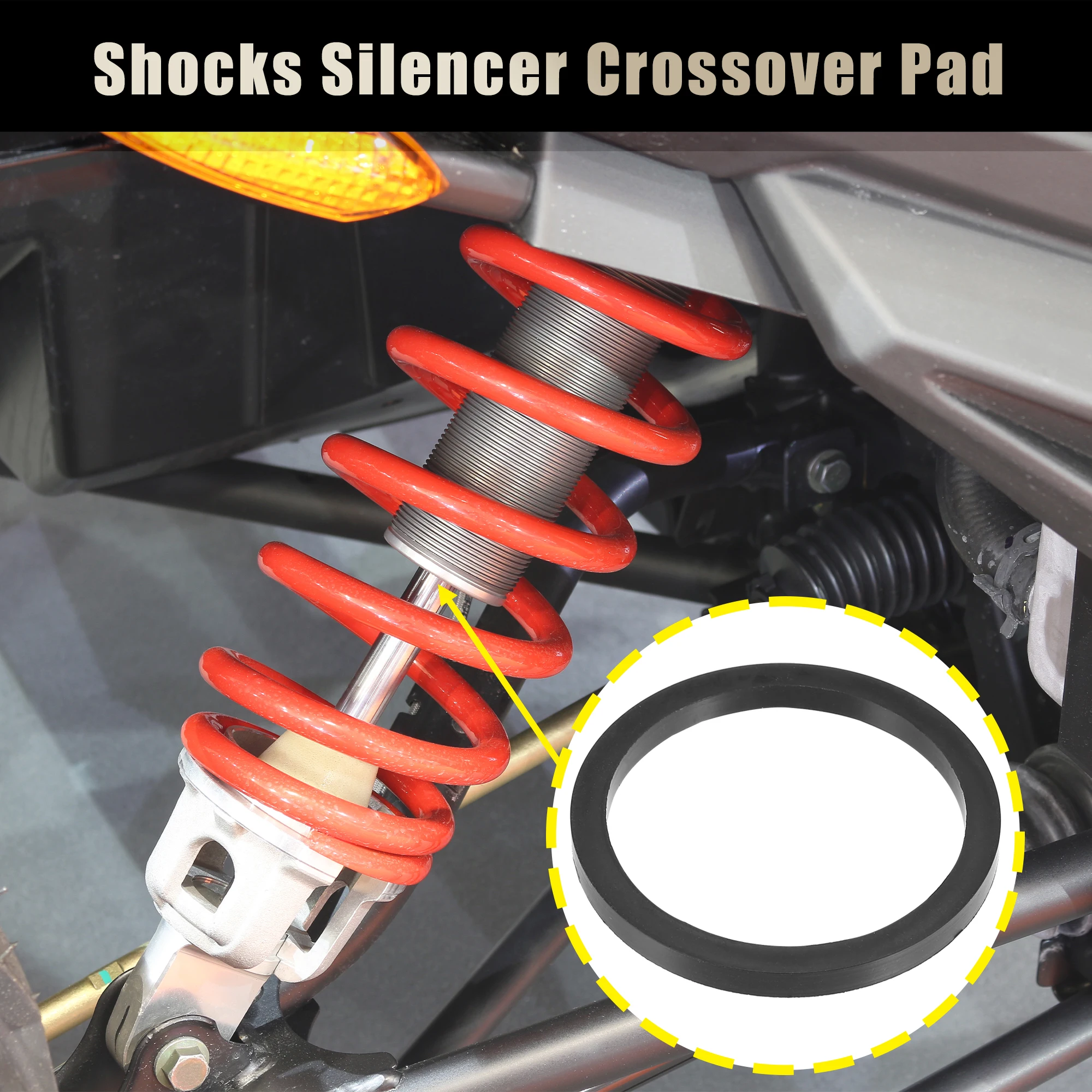 Uxcell 4 Pcs Shock Absorbers Silent Crossover Rings for Kawasaki KRX 1000 UTV 2020-2021 Car Accessories Silencer Exh