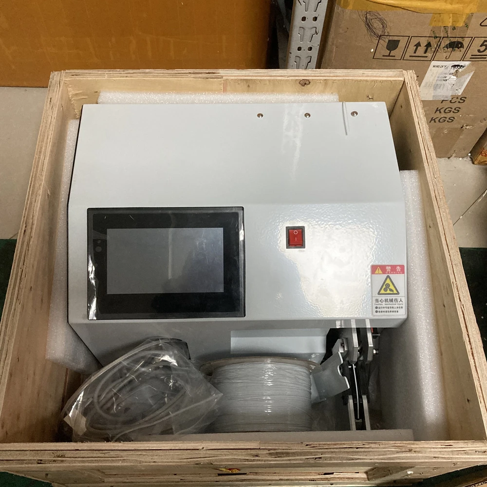 자동 와이어 코일 와인딩 머신, 전기 디지털 터치 스크린 케이블 바인딩 타이 도구, 220V 110V, 5-35mm, 18-45mm, 40-80mm