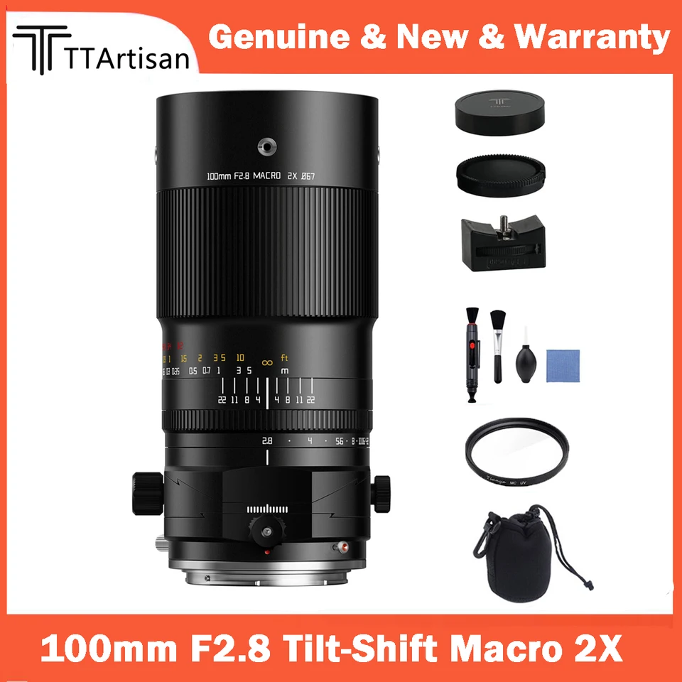 TTArtisan 100mm F2.8 Tilt-Shift Macro 2X Full Frame Camera