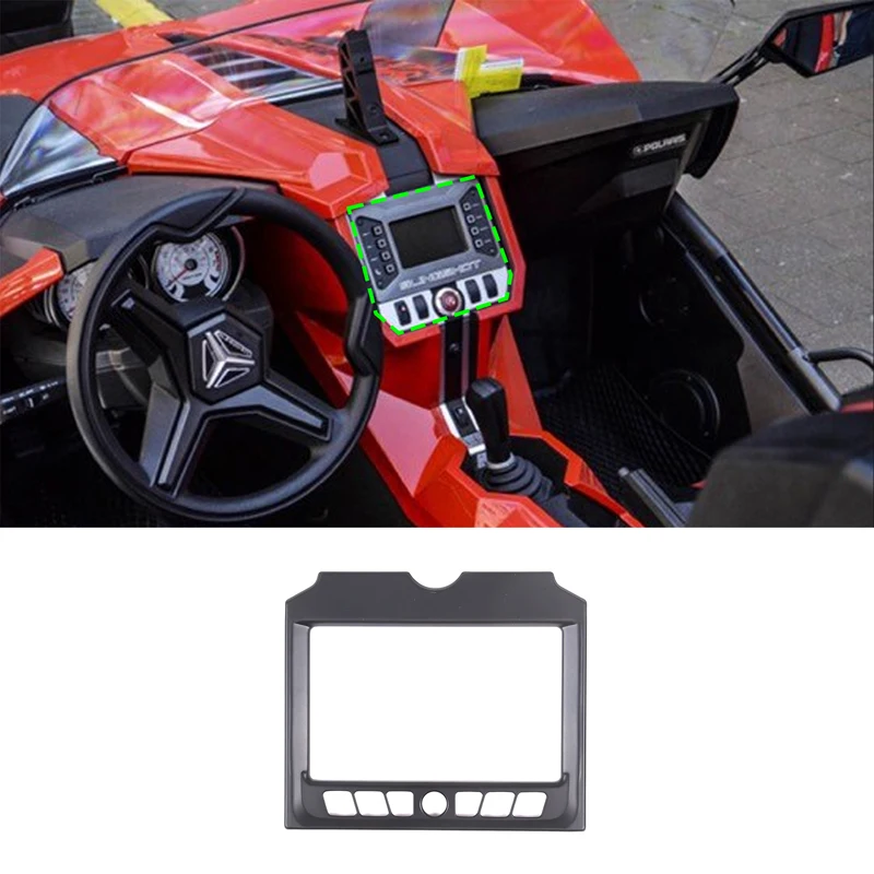 

ABS Matte Black For Polaris Slingshot 2020-2023 Car Navigation Decorative Frame Sticker Interior Accessories