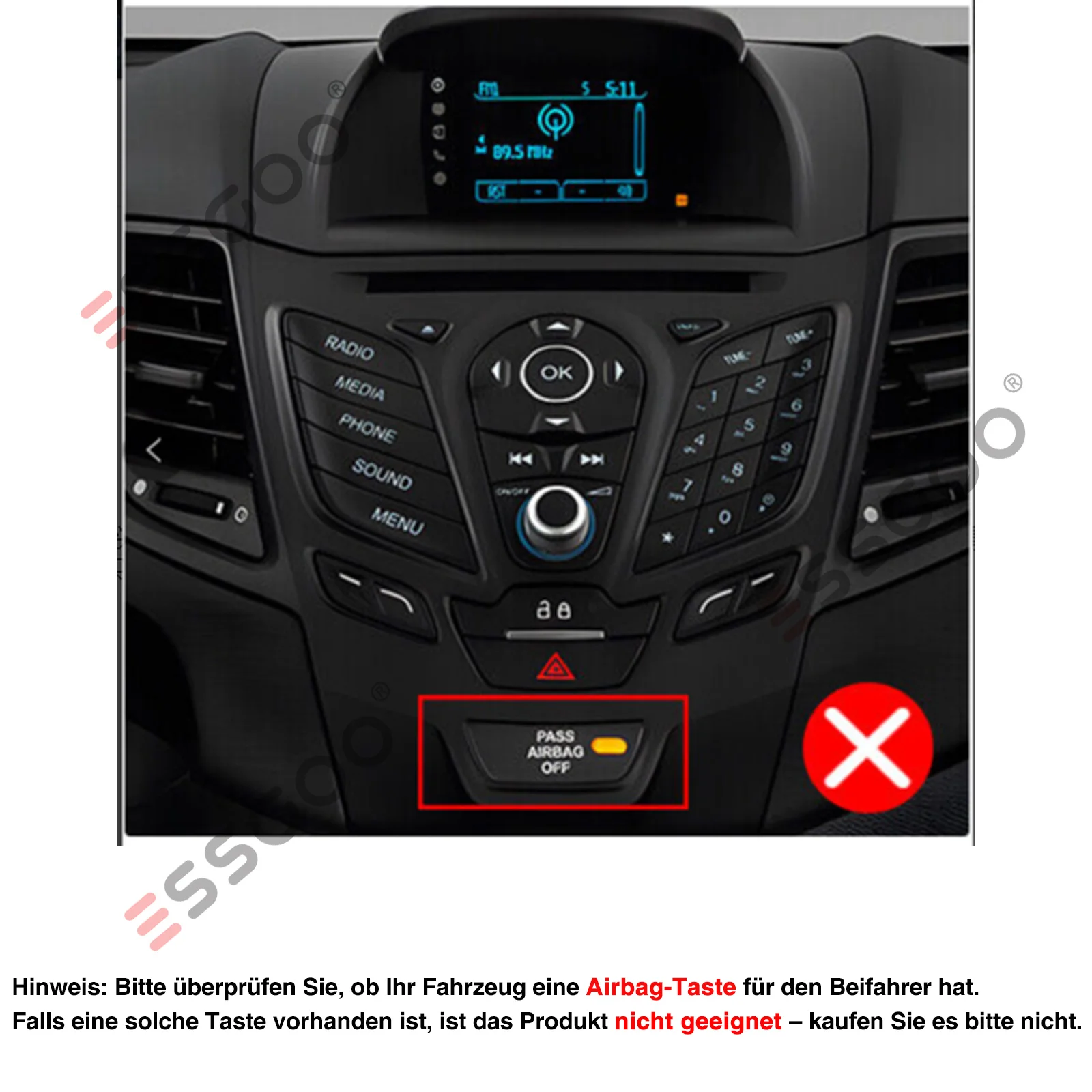 ESSGOO 9" Android 15 Car Stereo Radio For Ford Fiesta MK6 2008-13 Carplay Android Auto GPS Navi AI Voice ChatGPT BT FM RDS WIFI