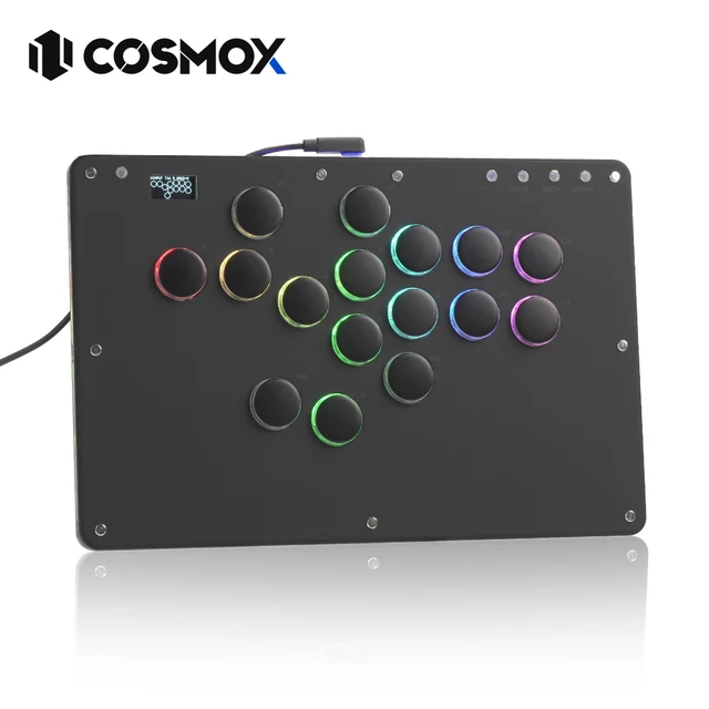 Haute42- COSMOX T16-PU Leverless Controller Joystick For PC/ PS4/PS5 Switch Steam Hitbox Arcade Leather Panel Comfortable Touch