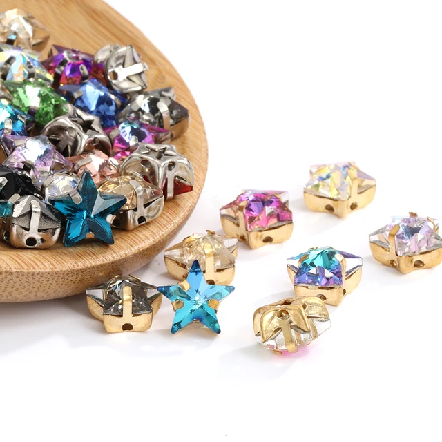 손톱, 의류, 패브릭을 반짝이는 별빛으로 장식하는 크리스탈 스타 네일 아트 스트라스