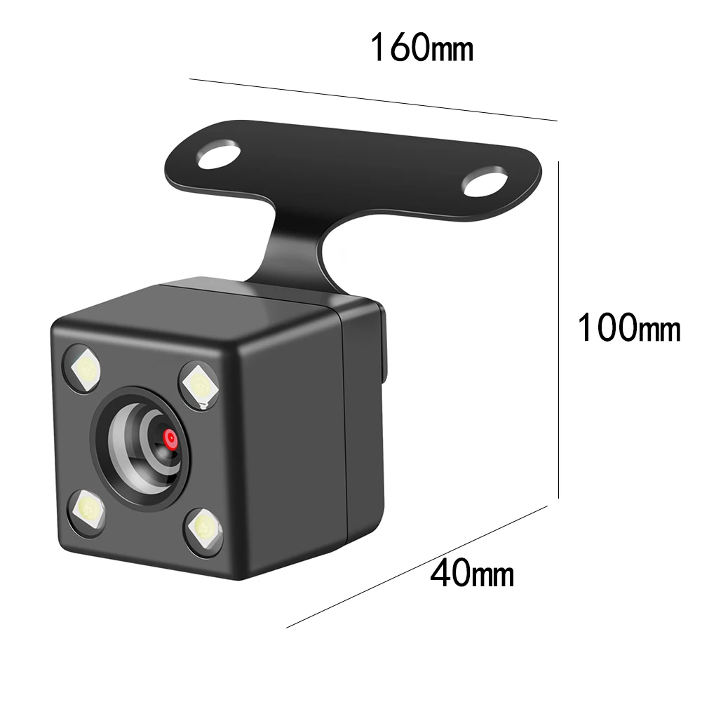 5 Pin HD Car Rear View Camera Night Vision 4 LED Video Rear View Camera Wide Angle with Video Extension Cable