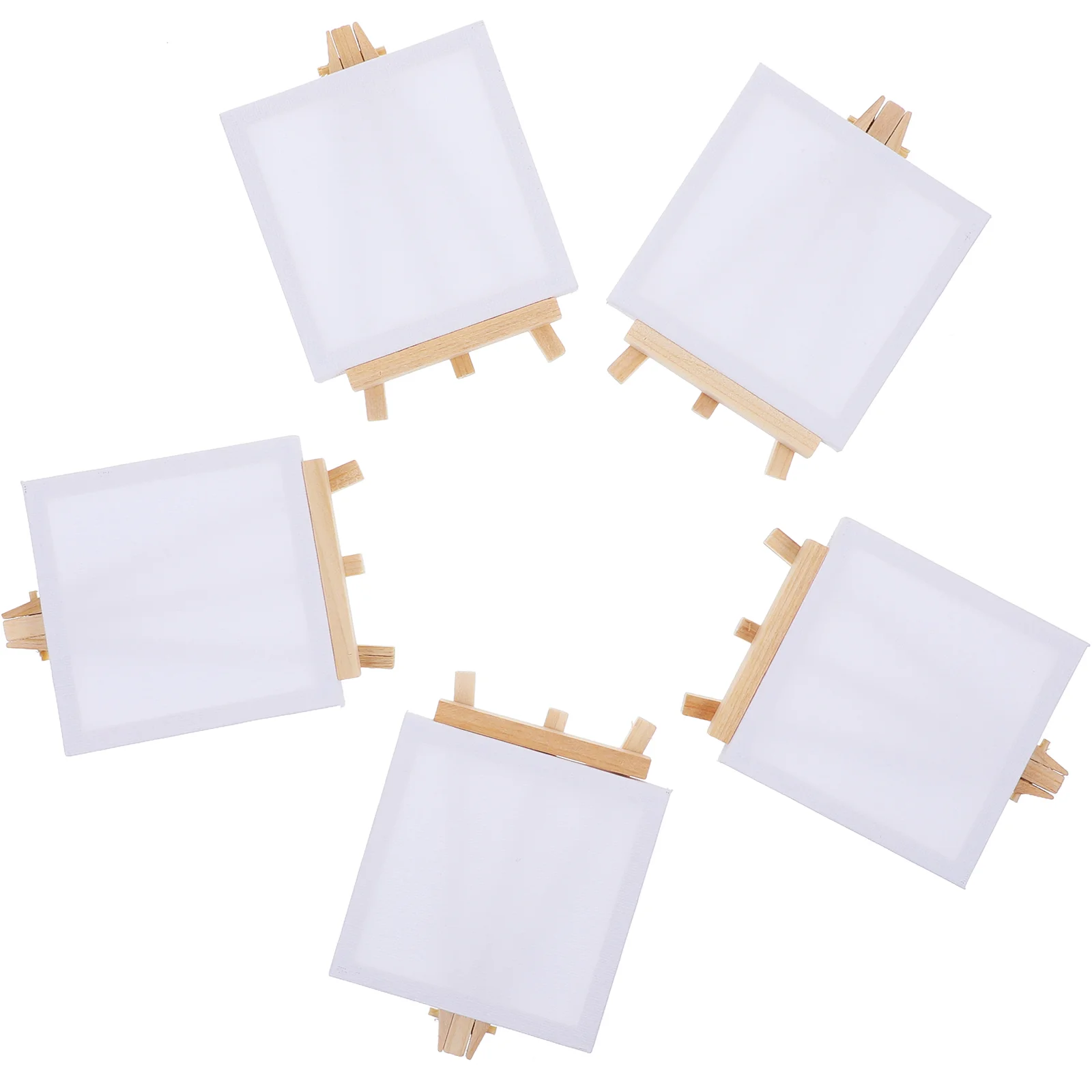 10 Sets Mini Frame Kids Easel Wood Stand Bracket for Painting Cloth Easels Canvas Travel Holder