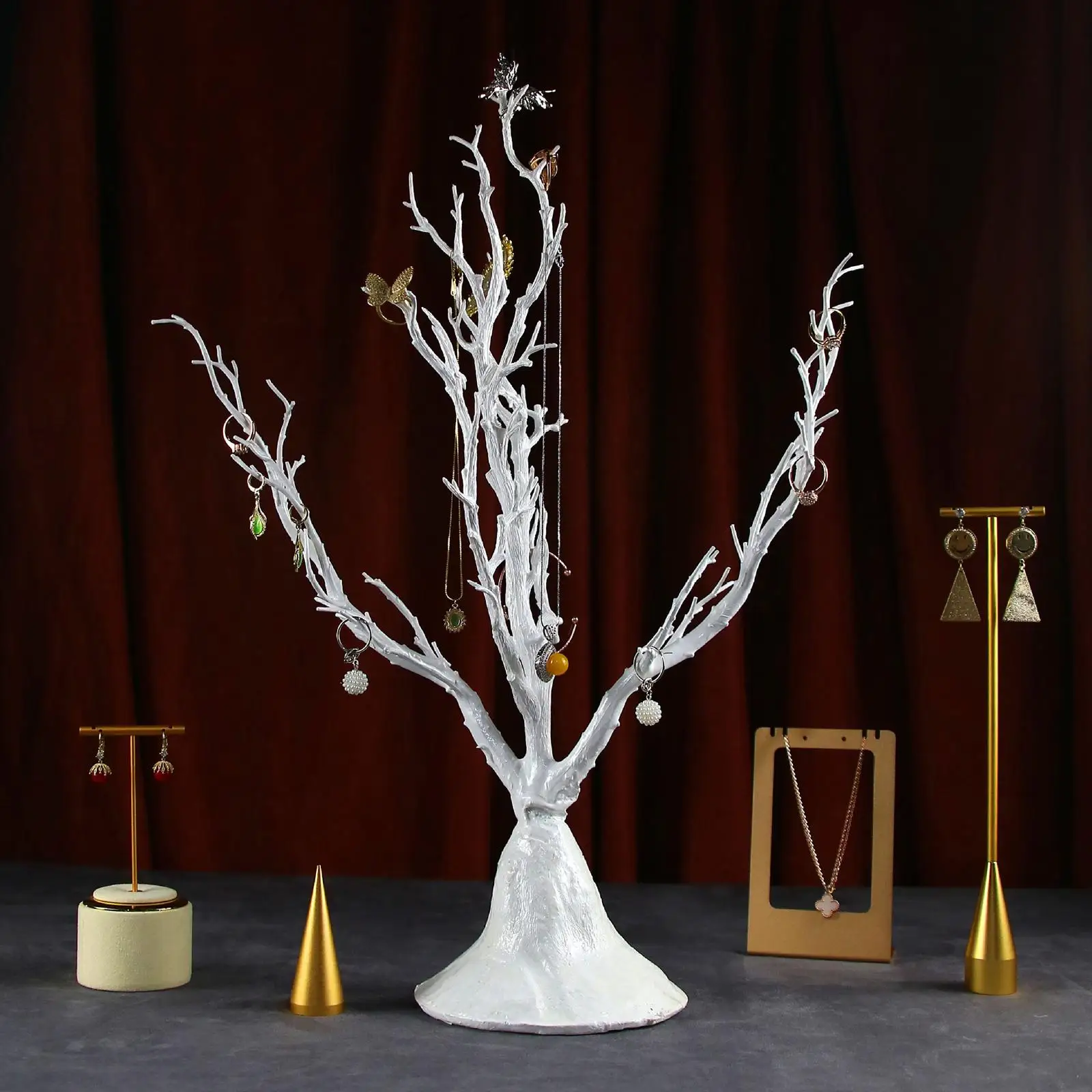

Jewelry Display Rack Desktop Creative Simulation Tree Branch Earring Necklaces Organizer for Shops Selling Home Storage Showcase