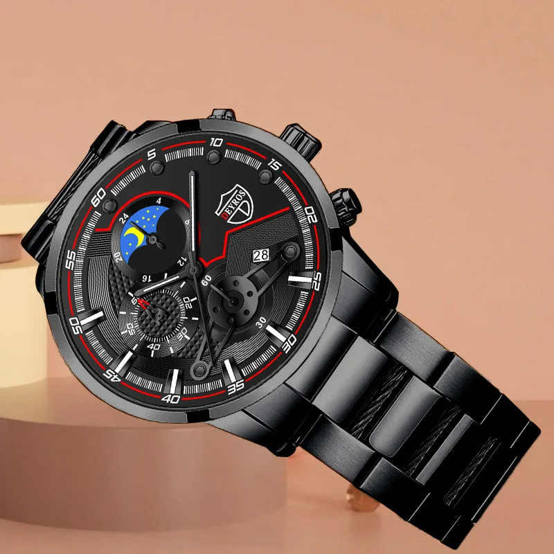 2022 Men Watch Top Luxury Brand Quartz Mens Watches Chronograph Gold Reloj Hombre Sport Wristwatch Man Relogio Masculino