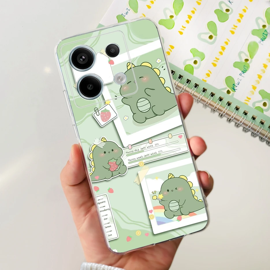 Chic Painted Clear Silicone Phone Case with Bumper Protection