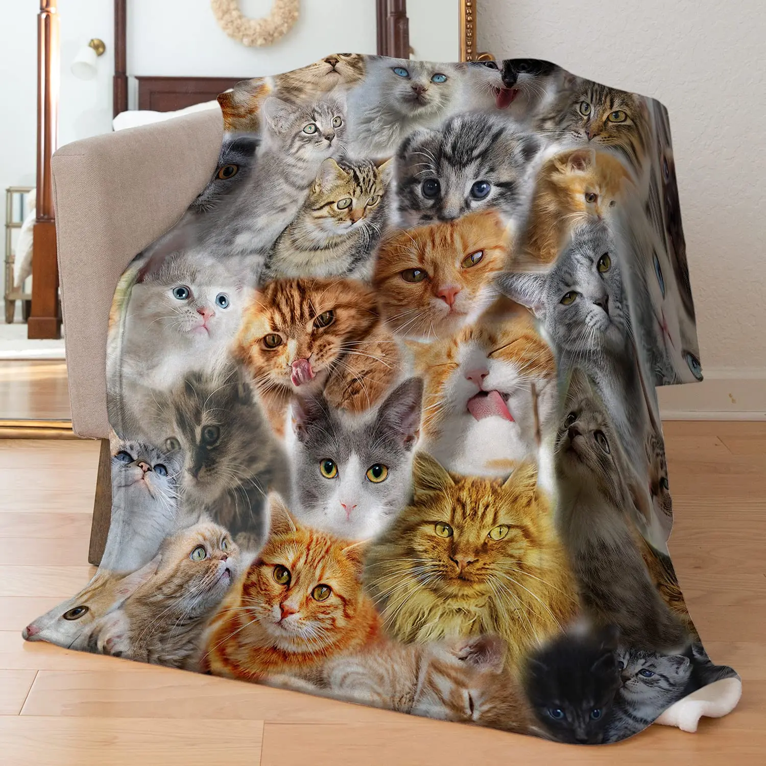 Cobertor do jogo do gato preto, lençol de pelúcia quente super macio,  colcha para cama, sofá, viagens, cobertores de xadrez de piquenique -  AliExpress