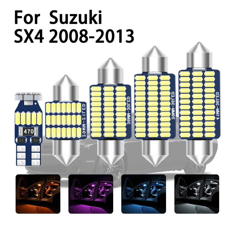 

Car LED Interior Light Canbus For Suzuki SX4 2008 2009 2010 2011 2012 2013 Accessories Parts Auto Indoor License Plate Lamp