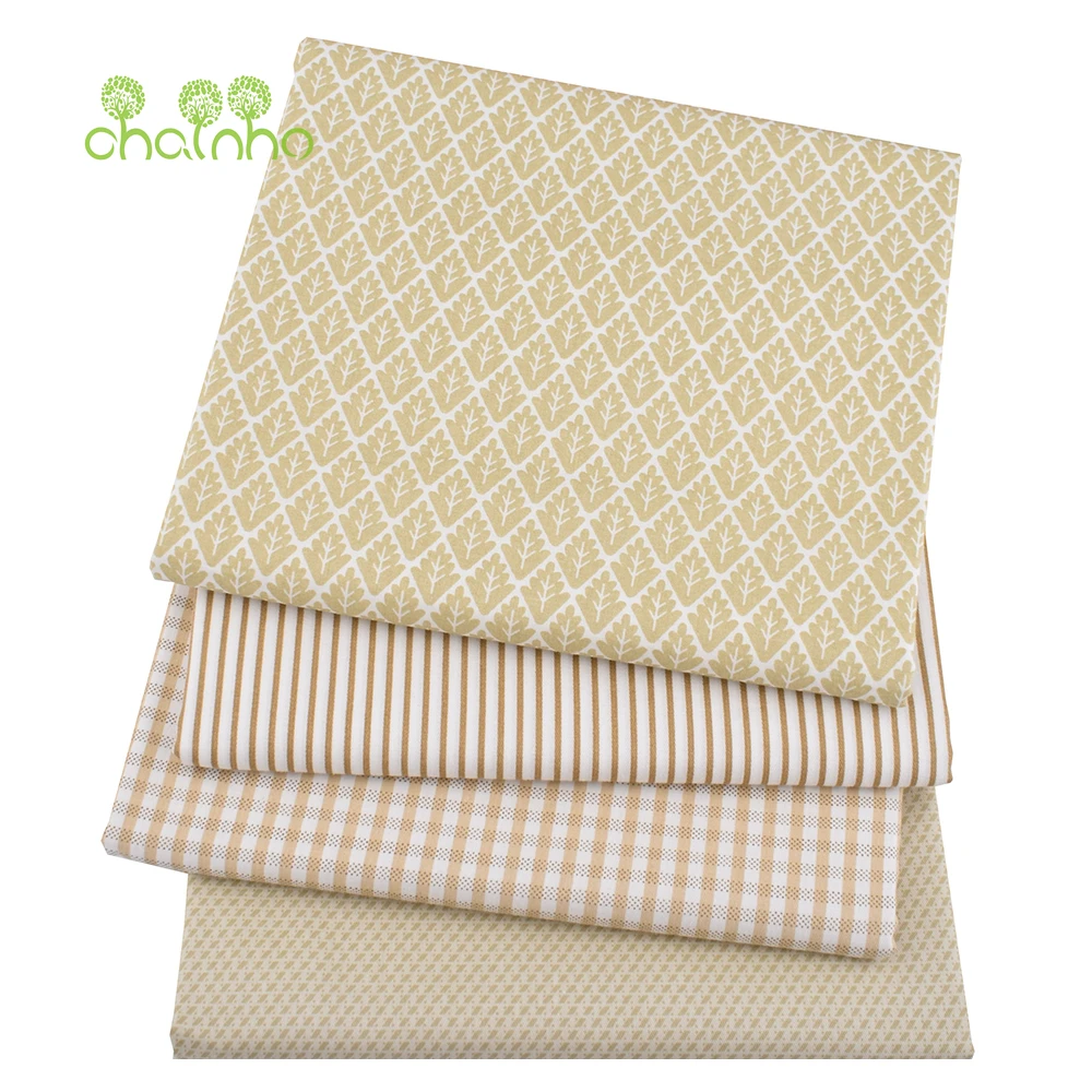 20x25cm,40x50cm,Beige Color Printed Twill Cotton Fabric,Patchwork Cloth For DIY Quilting Sewing Baby Children Bedding Material