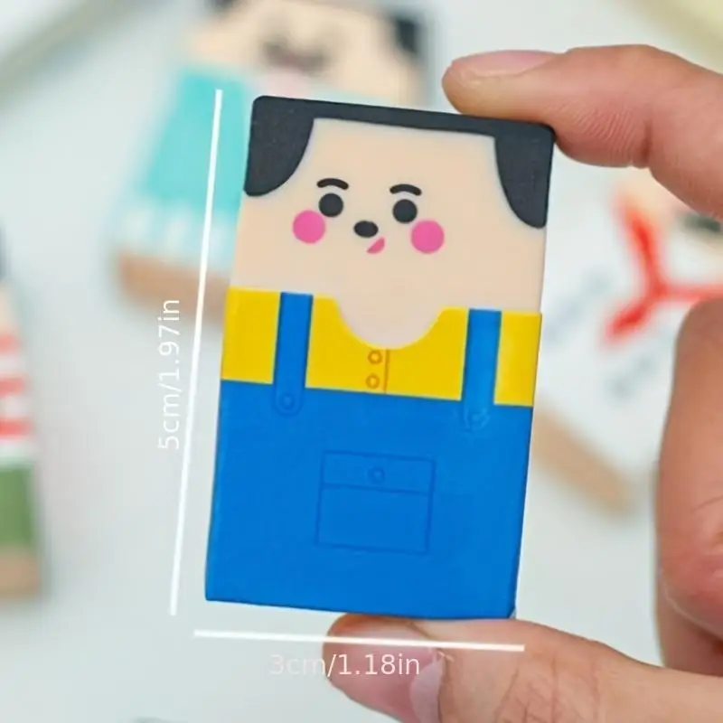 1-Pack Novelty Bald Man Erasers Fun Quirky School Supplies Funny Cartoon Erasers Correction Tools pencil eraser eraser pen retractable eraser kneadable eraser eraser refillable pen biscuit eraser plasticine eraser