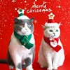 Pets Christmas Scarf Hat Warm Knitted Costume  Cat and Dog Cartoon Elk Snowman Knitted Comfortable Scarf Pet Dress Up Supplies 4