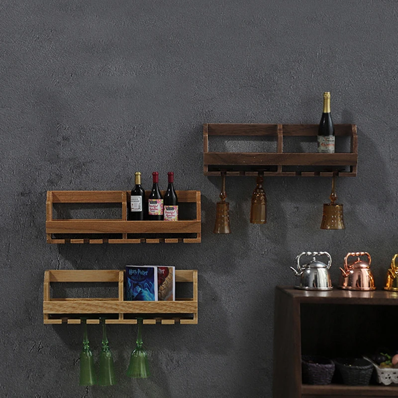 

1 шт. 1:12 деревянный миниатюрный кукольный домик, подвесная стойка для бокалов, подставка для хранения различных предметов, для украшения дома для кукольного домика