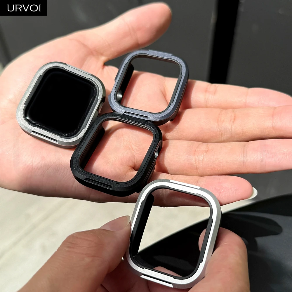 URVOI Premium Aluminum Watch Cover with Hard Bumper Metal Frame Protector