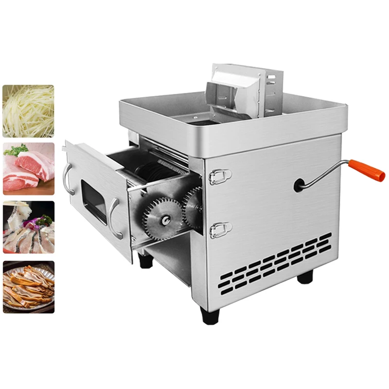 

Meat Cutting Machine Commercial Electric Manual Fish Beef Pork Meat Cutter Desktop Meat Slicer Dicing Machine 850W