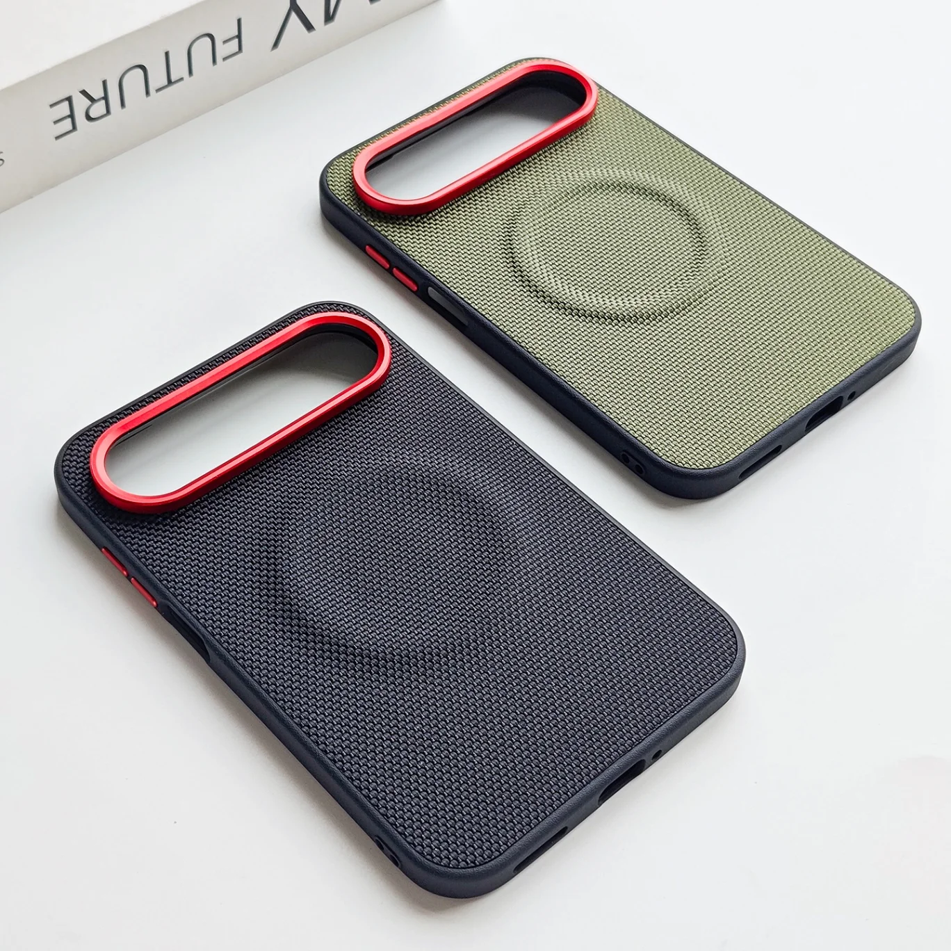Luxury PU Leather Magnetic MagSafe Protective Back Cover Case