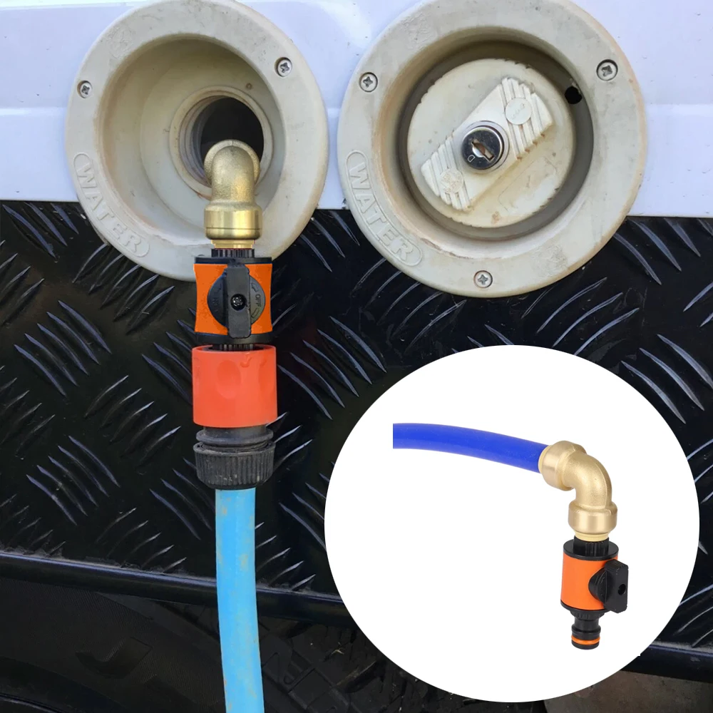 Réservoir d'eau pour camping-car, remplissage rapide avec contrôle du débit marche/arrêt, pour caravane, accessoires et pièces de rechange, 1 pièce 1 Réservoir d'eau pour camping-car, remplissage rapide avec contrôle du débit marche/arrêt, pour caravane, accessoires et pièces de rechange, 1 pièce 1