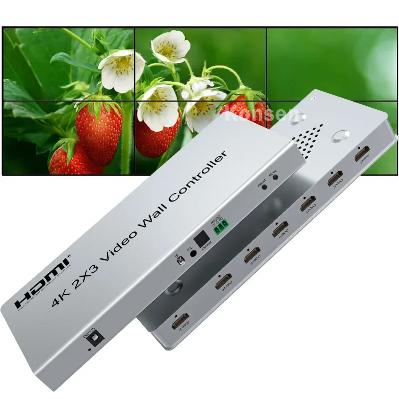 4K Video Wall Controller 2X3 2X2 Hdmi Tv Wall Controller Box 1X4 2X1 4X1 6 Screen Splicer Video Stitching Processor Con Rs232