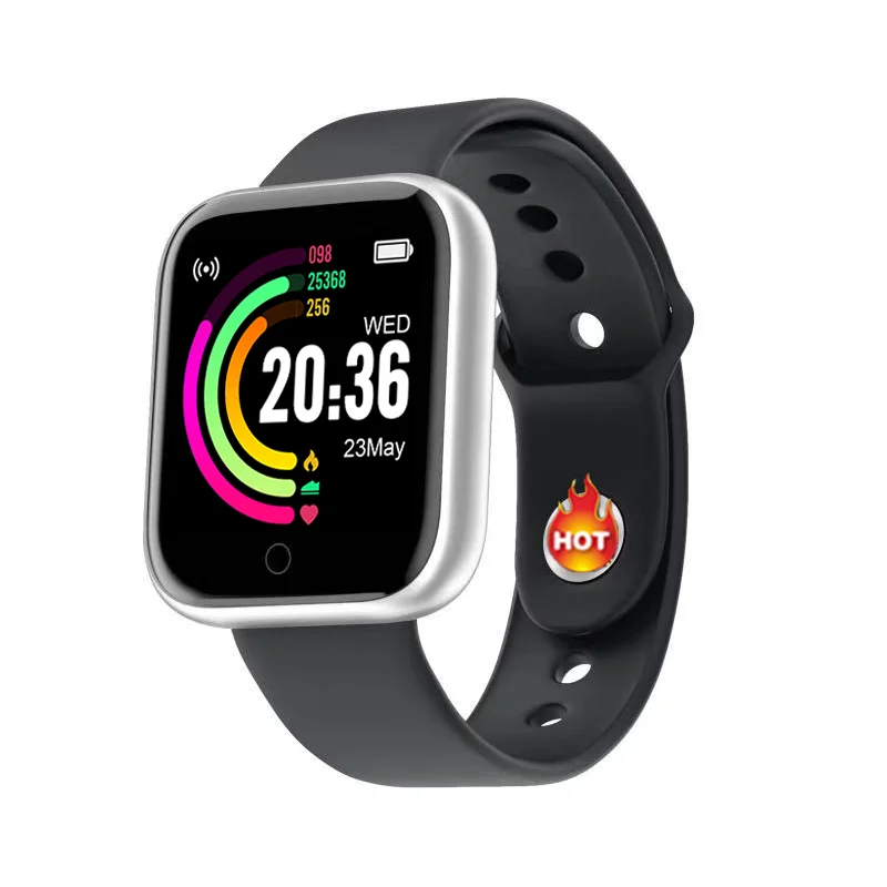 2021 Hot Selling Smart Watch Men Women Digital Watches Bluetooth Sport FitnessTracker Pedometer Y68 Smartwatch for Android Ios 