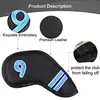 11 Golf Club Head Covers, Faux Leather, Durable, Soft Golf Club Head Covers, Magnet Closed Design, Golf Accessories 2