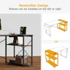 L Shaped Computer Desk with Reversible Shelves, Gaming Desk Study Writing Desk for Home Office Bedroom Small Space 6