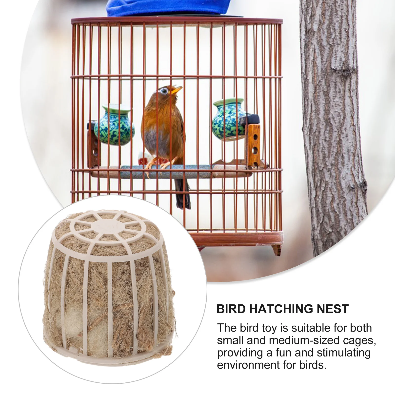 Bird Toys Bird Nest Birds Bird's Nest Toy Breeding Hatching Pot Canary Nests Cages Parrot Hideaway Shelter Pigeon Nesting Bowls