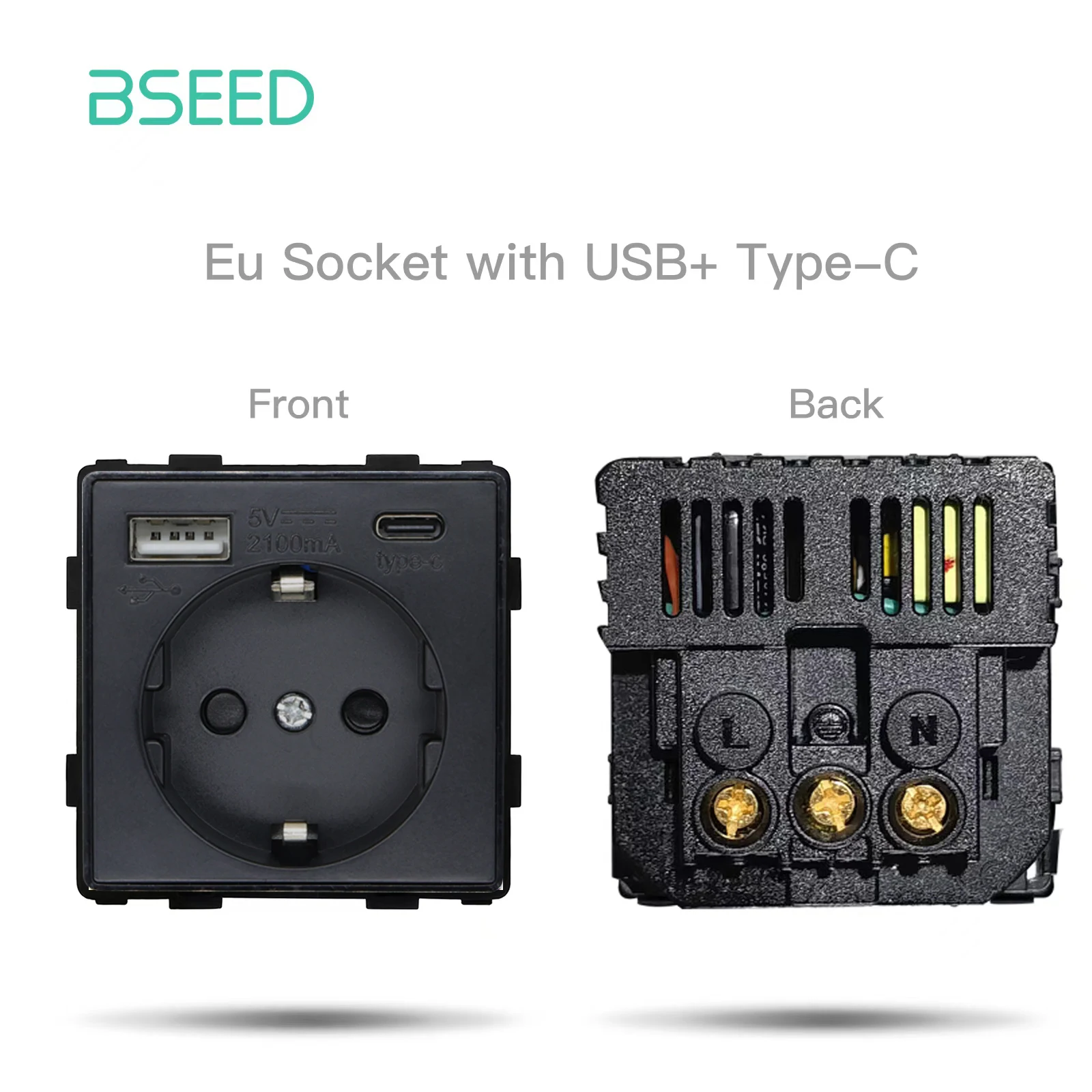 Type-C Socket Black