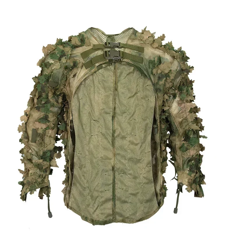 Robe camouflage Ghillie pour homme femme - tenue chasse pêche jungle feuilles extérieur