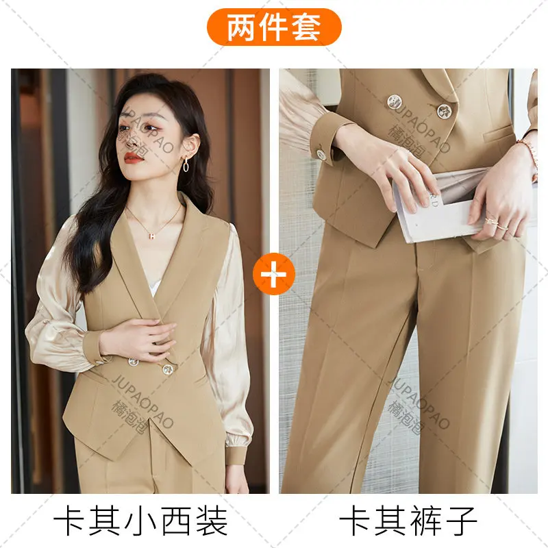 Spring Summer Formal Women Business Suits Pantsuits with Pants and Jackets Coat OL Styles Professional Trousers Set Blazers