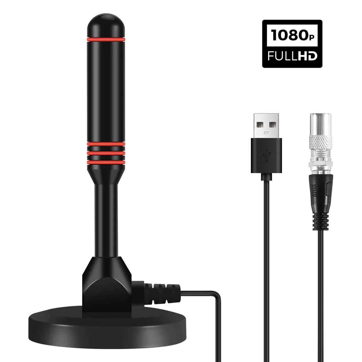Digital TV Antenna Indoor HDTV Antenna with Smart Signal Digital TV 1080P 4K Channels 130 Miles Signal Range